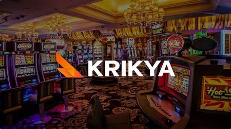 Krikya Logo with casino backdrop
